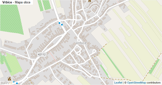 Vrbice - mapa obce