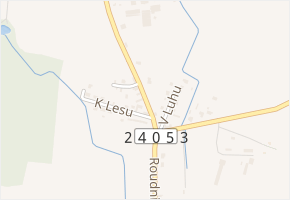 Na Drahách v obci Vrbice - mapa ulice
