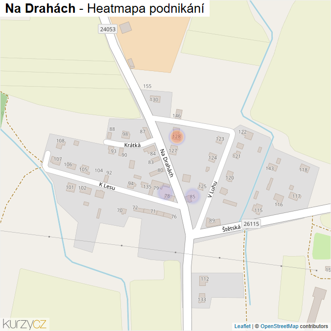 Mapa Na Drahách - Firmy v ulici.