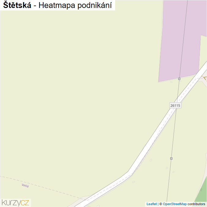 Mapa Štětská - Firmy v ulici.