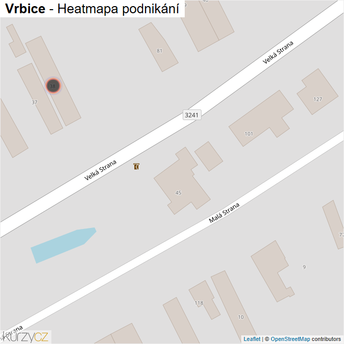 Mapa Vrbice - Firmy v obci.