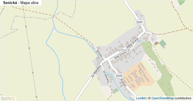 Senická - mapa ulice