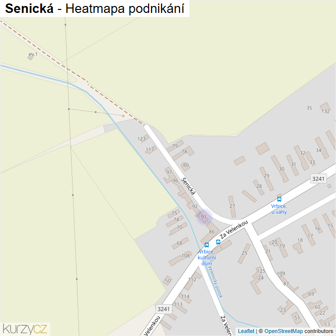 Mapa Senická - Firmy v ulici.