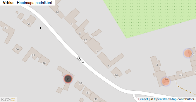 Vrbka - mapa podnikání