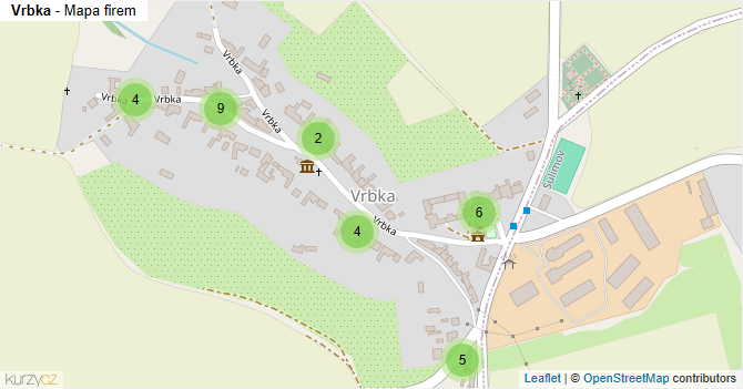 Vrbka - mapa firem