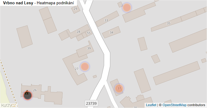 Vrbno nad Lesy - mapa podnikání