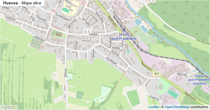 Husova - mapa ulice