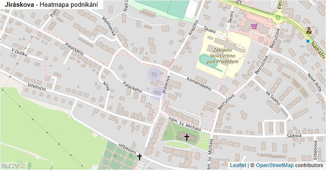 Jiráskova - mapa podnikání