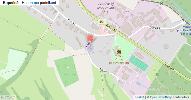 Kopečná - mapa podnikání