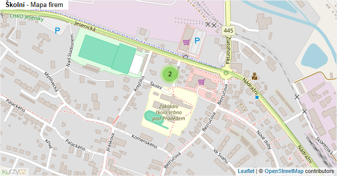 Školní - mapa firem