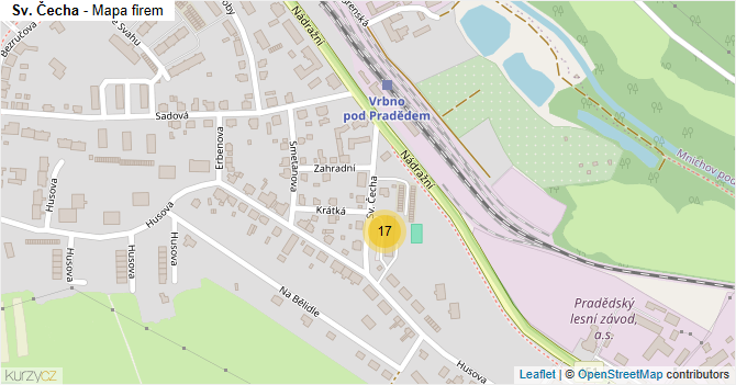 Sv. Čecha - mapa firem