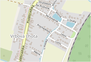 Procházkova v obci Vrbová Lhota - mapa ulice