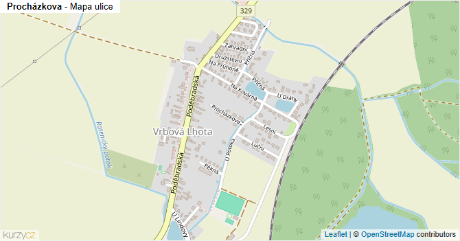 Procházkova - mapa ulice
