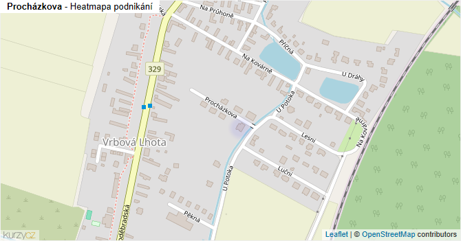 Procházkova - mapa podnikání