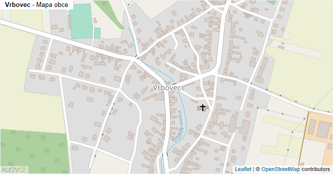 Vrbovec - mapa obce
