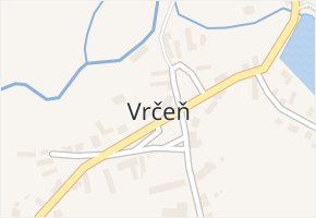 Vrčeň v obci Vrčeň - mapa části obce