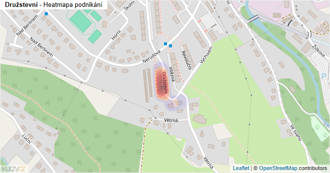 Družstevní - mapa podnikání