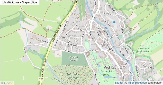 Havlíčkova - mapa ulice