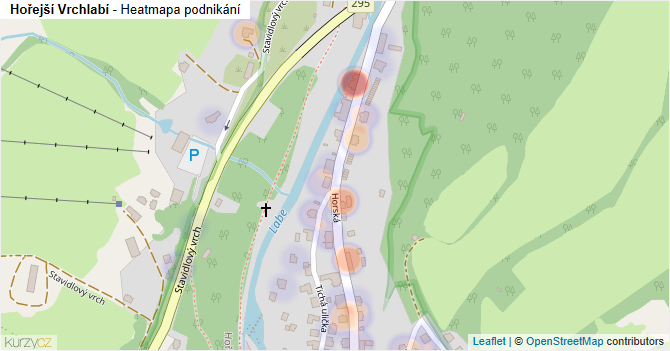 Hořejší Vrchlabí - mapa podnikání