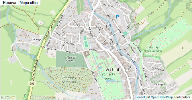 Husova - mapa ulice