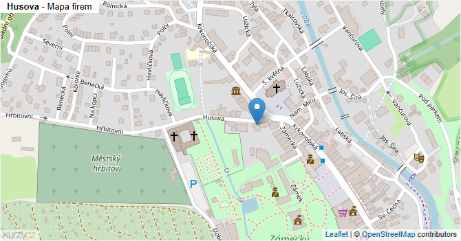 Husova - mapa firem
