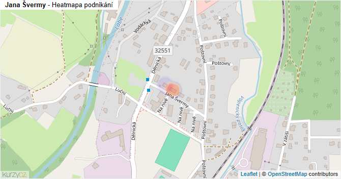 Jana Švermy - mapa podnikání