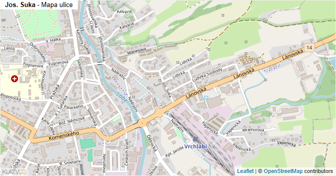 Jos. Suka - mapa ulice