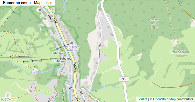 Kamenná cesta - mapa ulice