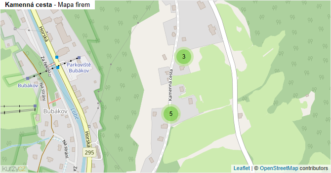 Kamenná cesta - mapa firem