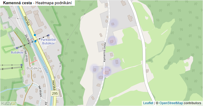 Kamenná cesta - mapa podnikání