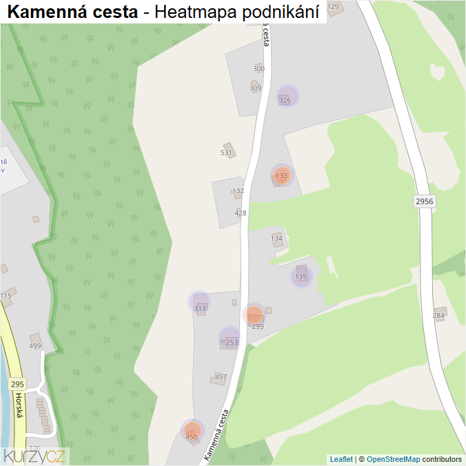 Mapa Kamenná cesta - Firmy v ulici.