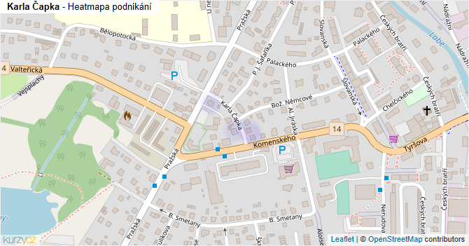 Karla Čapka - mapa podnikání