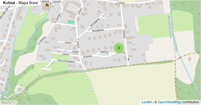 Kolmá - mapa firem
