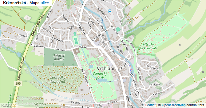 Krkonošská - mapa ulice