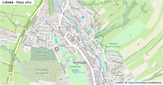 Labská - mapa ulice