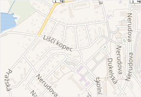 Liščí Kopec v obci Vrchlabí - mapa části obce
