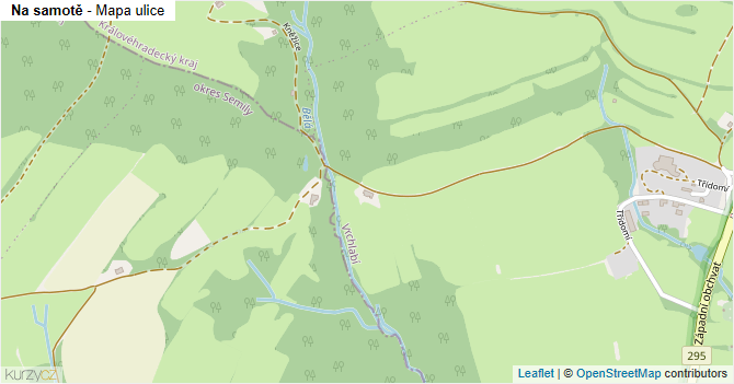 Na samotě - mapa ulice
