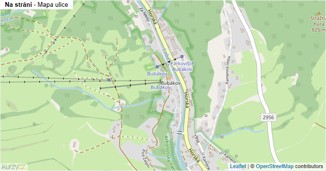Na stráni - mapa ulice