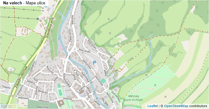 Na valech - mapa ulice