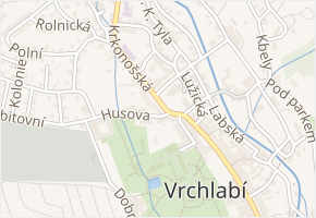Nám. Míru v obci Vrchlabí - mapa ulice
