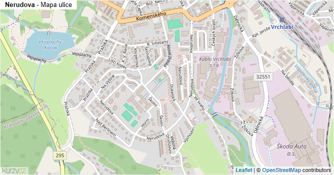 Nerudova - mapa ulice