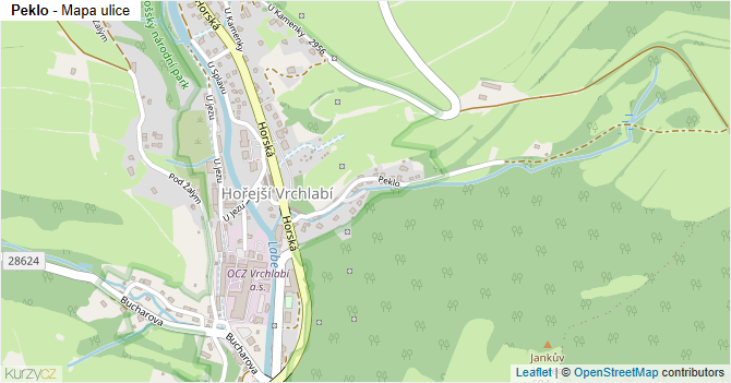 Peklo - mapa ulice