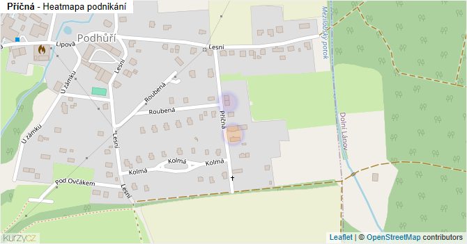 Příčná - mapa podnikání