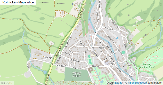 Rolnická - mapa ulice