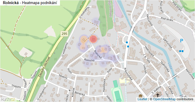Rolnická - mapa podnikání