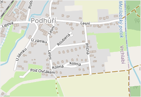 Roubená v obci Vrchlabí - mapa ulice