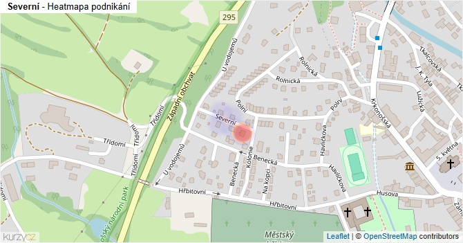 Severní - mapa podnikání