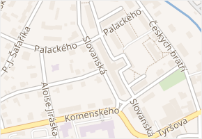 Slovanská v obci Vrchlabí - mapa ulice
