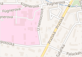 U nemocnice v obci Vrchlabí - mapa ulice