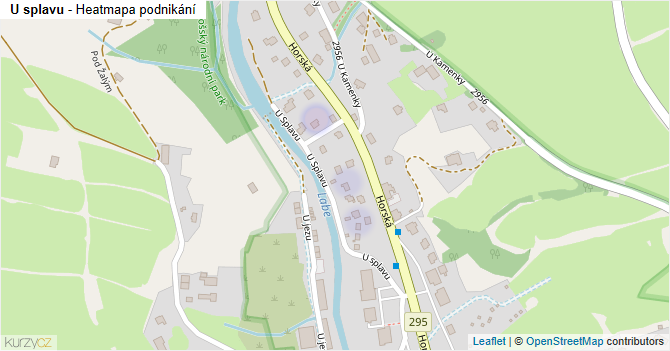 U splavu - mapa podnikání